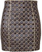 Balmain Scalloped Skirt - Lyst