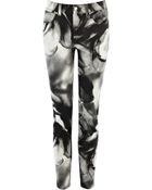 Karen Millen Smokey Print Jeans - Lyst