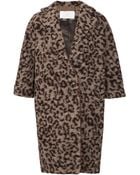 Thakoon Addition Leopard Printed Leather Collared Coat - Lyst
