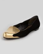 Alexander McQueen Metal-Capped Suede Smoking Slipper - Lyst