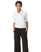 Alice + Olivia Alice Olivia Cropped Button Down Blouse - Lyst