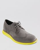 Cole Haan Lunargrand Suede Wingtip Oxfords - Lyst