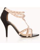 Forever 21 Studded Stiletto Sandals - Lyst