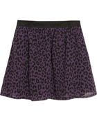 Karl Lagerfeld Sidonie Leopard-Print Chiffon Mini Skirt - Lyst