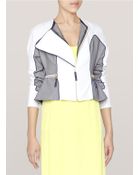 Opening Ceremony Meshpanel Peplum Jacket - Lyst