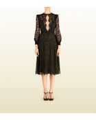 Gucci Flower Lace Dress with Silk Georgette Lining - Lyst