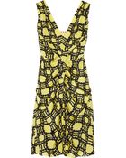Marni Printed Ruched Silk Dress - Lyst