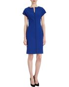 Proenza Schouler Cap Sleeve Slit Neck Dress - Lyst