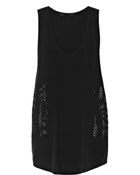 Alexander Wang Lasercut Silk Tank - Lyst
