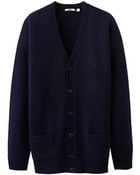 Uniqlo Lambswool V Neck Cardigan - Lyst