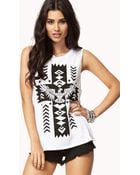 Forever 21 Tribal Cross Muscle Tee - Lyst