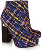 Nicholas Kirkwood Erdem Tweed and Perspex Ankle Boots - Lyst