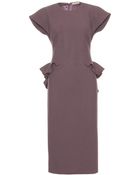 Bottega Veneta Ruffled Woolcrepe Dress - Lyst
