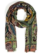 Etro Woolsilk Paisley Print Scarf - Lyst