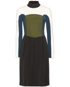 Fendi Colour-Block Crepe Dress - Lyst