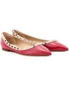 Valentino Patent Leather Rockstud Ballerinas - Lyst