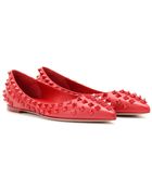 Valentino Rouge Rockstud Ballerinas - Lyst
