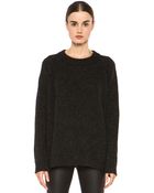 Acne Studios Rue Mohair Sweater in Black - Lyst