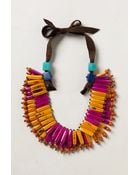 Anthropologie Tagua Fan Necklace - Lyst
