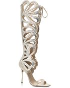 Nicholas Kirkwood Glitter Lace-up Sandal - Lyst