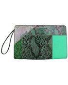 Stella McCartney Patchwork Wristlet Clutch - Lyst