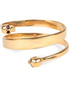 Alexander McQueen Twin Swarovski Skull Spiral Bracelet - Lyst