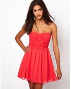 Asos Soft Bandeau Skater Dress - Lyst