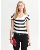 Banana Republic Sequin Stripe City Tee - Lyst