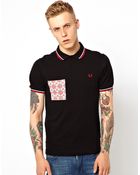 Fred Perry Pac Man Pocket Polo - Lyst