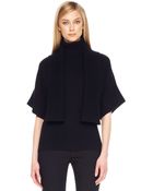 Michael Kors Ribtrim Open Shrug - Lyst