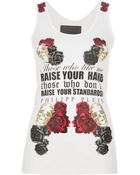 Philipp Plein Embellished Slogan Vest - Lyst