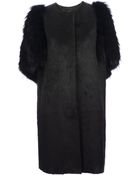 Fendi Fur Panelled Coat - Lyst