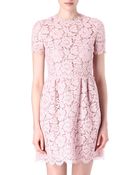Valentino Lace Babydoll Dress - Lyst