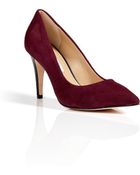 Diane von Furstenberg Suede Anette Pumps in Deep Cherry - Lyst