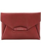 Givenchy Antigona Leather Envelope Clutch - Lyst