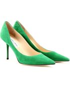 Jimmy Choo Agnes Suede Pumps - Lyst