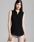 Theory Blouse - Duria Double Georgette Sleeveless - Lyst
