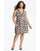 Eliza J Bird Print Sleeveless Dress - Lyst