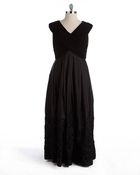 Patra Crisscross Taffeta Gown - Lyst