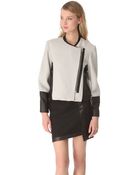 Helmut Lang Jacquard Oversized Jacket - Lyst