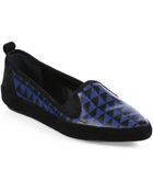 Proenza Schouler Printed Leather Suede Loafers - Lyst
