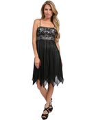Sue Wong Chiffon Empire Short Cocktail Dress - Lyst