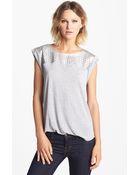 Trouvé Trouvé Metallic Yoke Top - Lyst