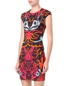 McQ by Alexander McQueen Capsleeved Print Dress - Lyst