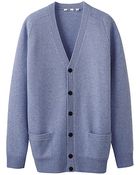 Uniqlo Lambswool V Neck Cardigan - Lyst
