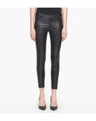 Helmut Lang Cropped Zip Leather Legging - Lyst