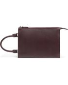 Jil Sander Side Handle Leather Clutch Bag - Lyst