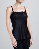Josie Natori Lacetop Silk Camisole - Lyst