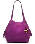 MICHAEL Michael Kors Large Ashbury Suede Grab Bag - Lyst