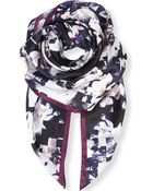 Paul Smith Magnoliaprint Square Silk Scarf - Lyst